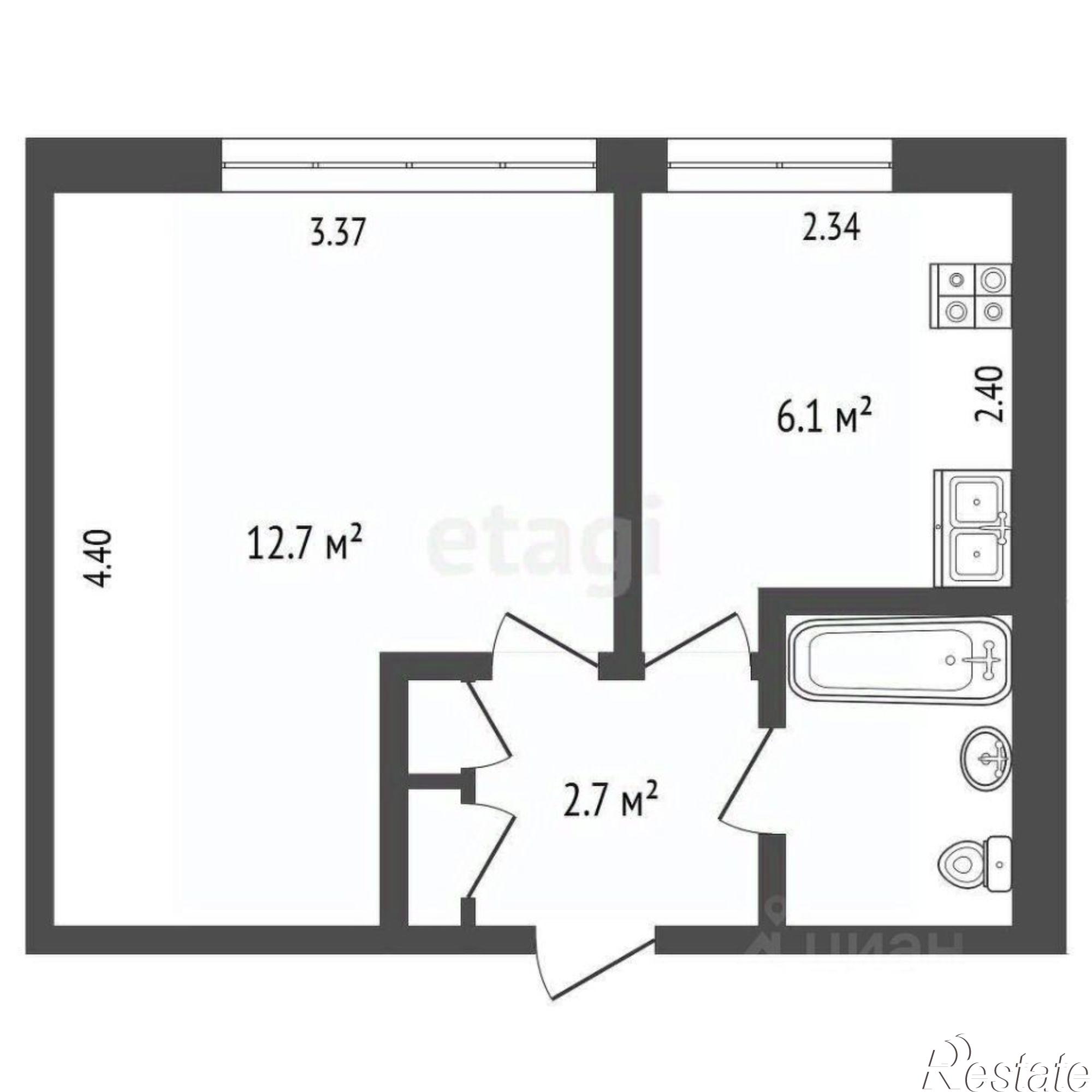 Купить квартиру за 3 600 000 рублей на Воскресенская улица, 9