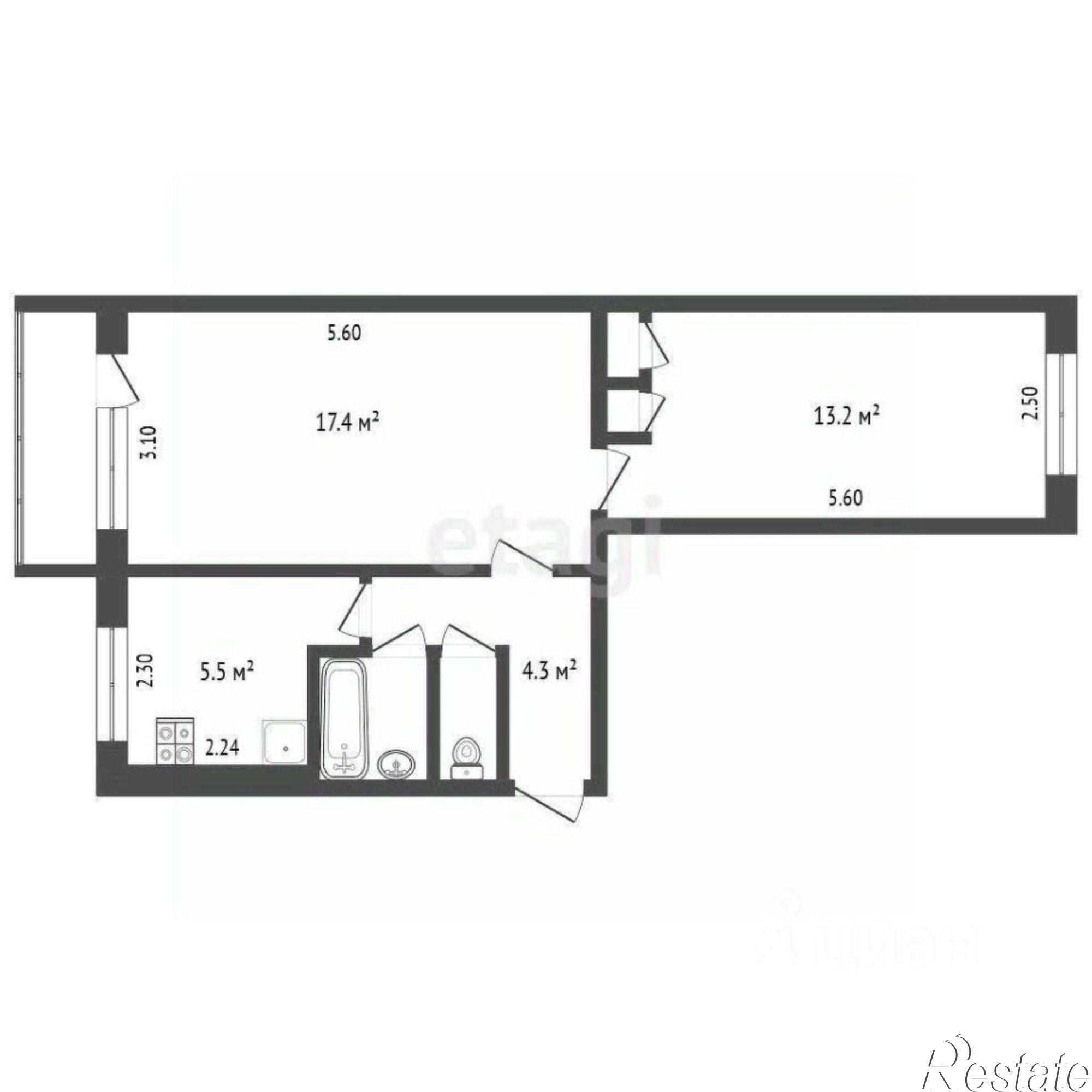 Купить квартиру за 4 099 000 рублей на улица Воронина, 45 к3