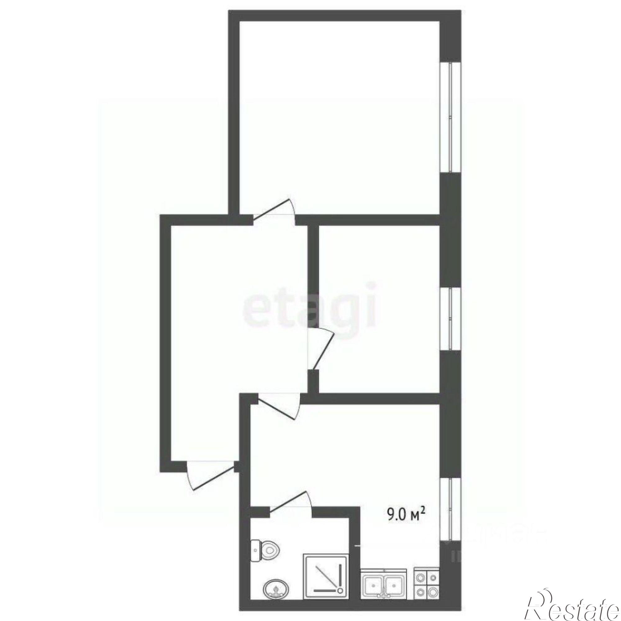 Купить квартиру за 1 870 000 рублей на Лесозаводская улица, 13