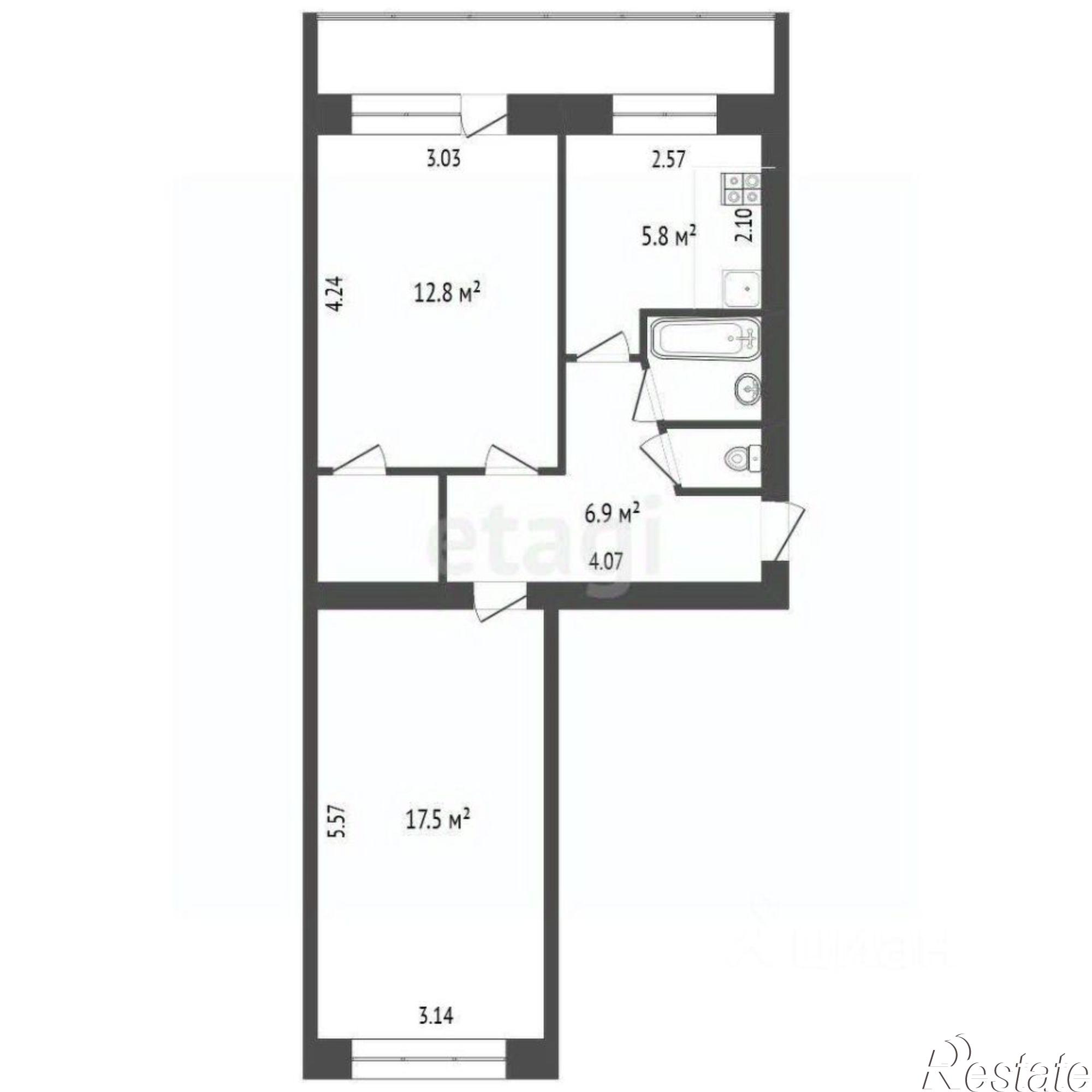 Купить квартиру за 3 940 000 рублей на улица Мусинского, 21