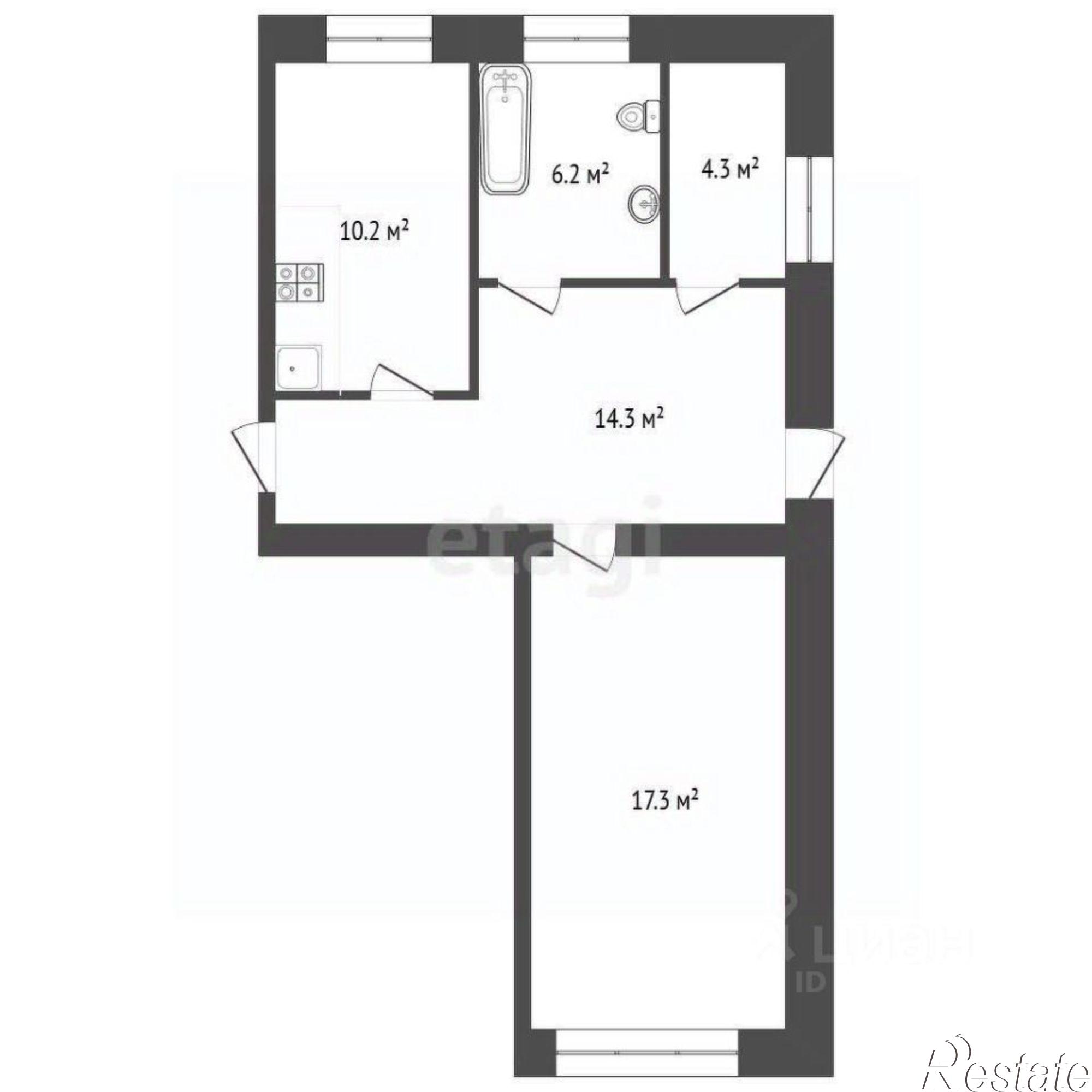 Купить квартиру за 3 800 000 рублей на улица Самойло, 12 к1