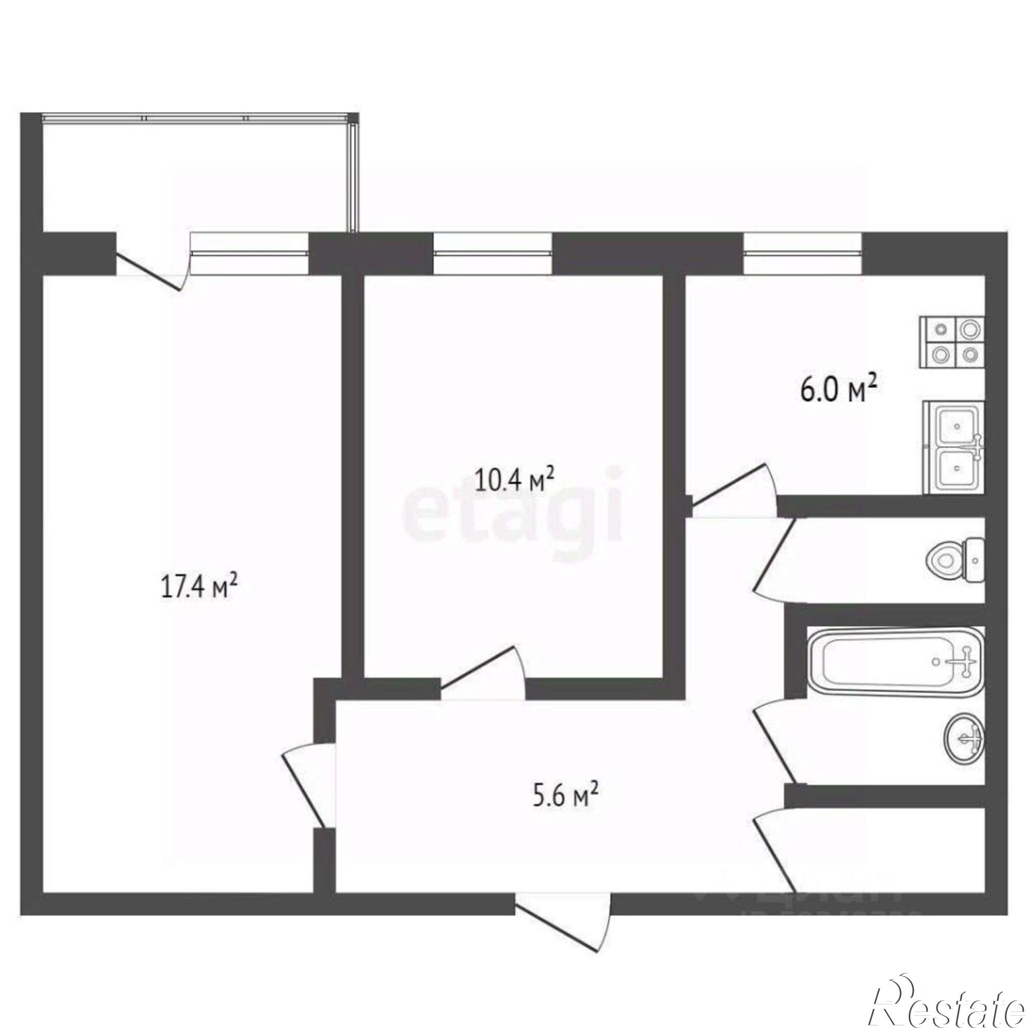 Купить квартиру за 2 580 000 рублей на Магистральная улица, 40