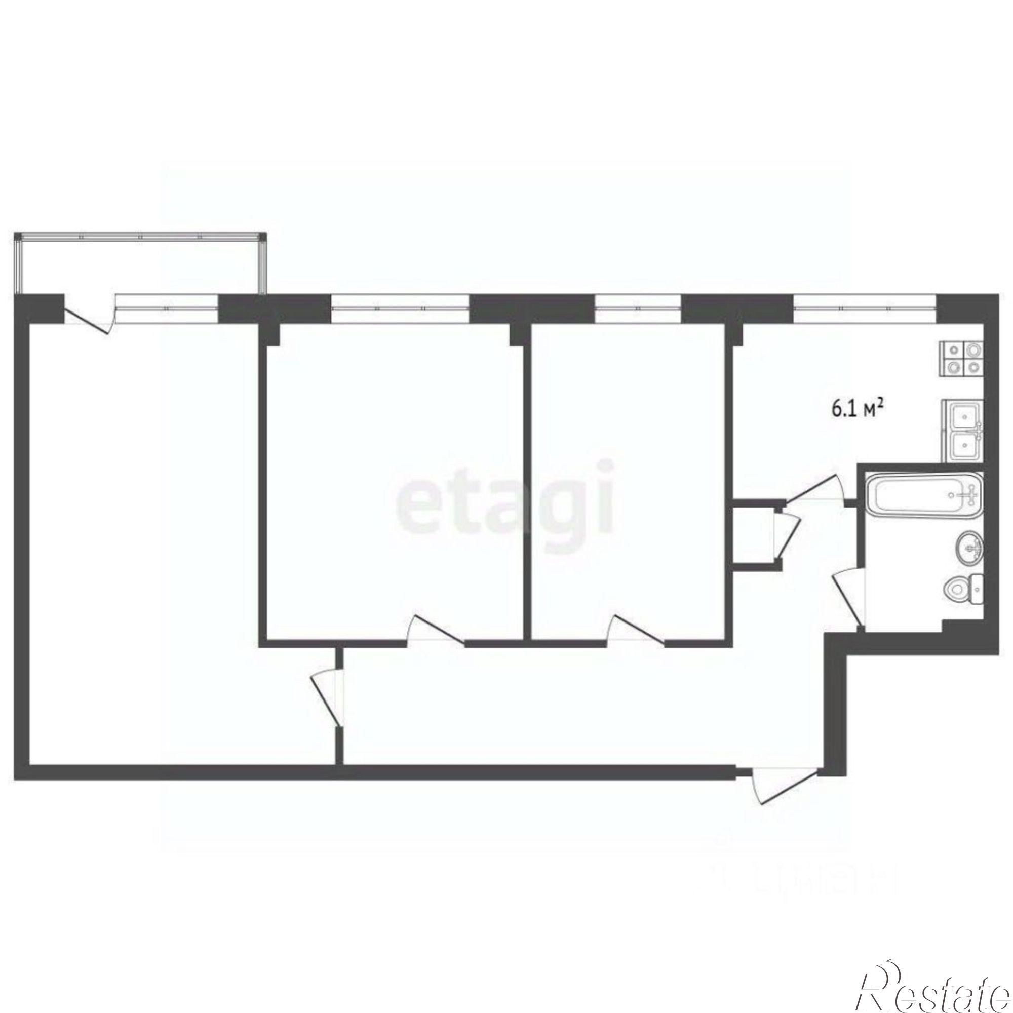 Купить квартиру за 5 500 000 рублей на улица 40-летия Великой Победы, 5