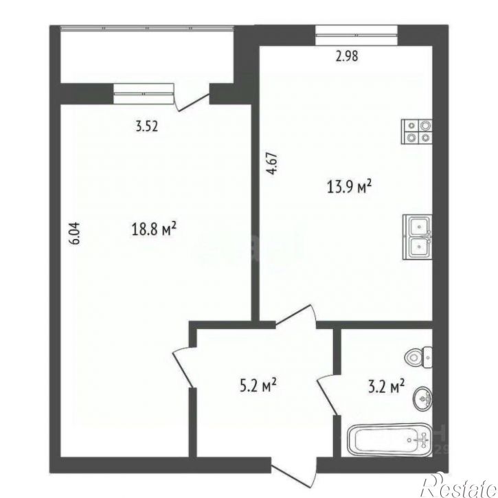 2-комн квартира улица Выучейского, 47 к1,  д. 47 к1