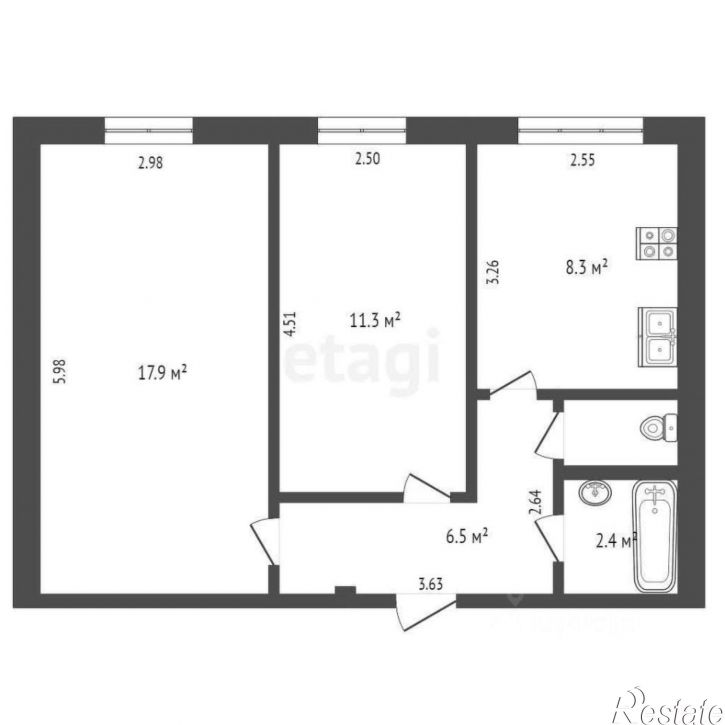 2-комн квартира Вычегодская улица, 9 к3,  д. 9 к3