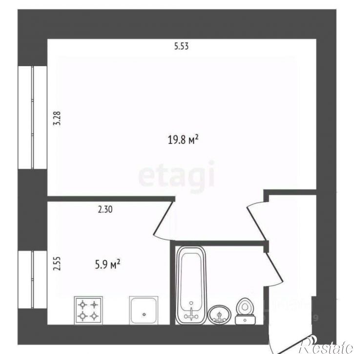1-комн квартира Троицкий проспект, 121 к1,  д. 121 к1