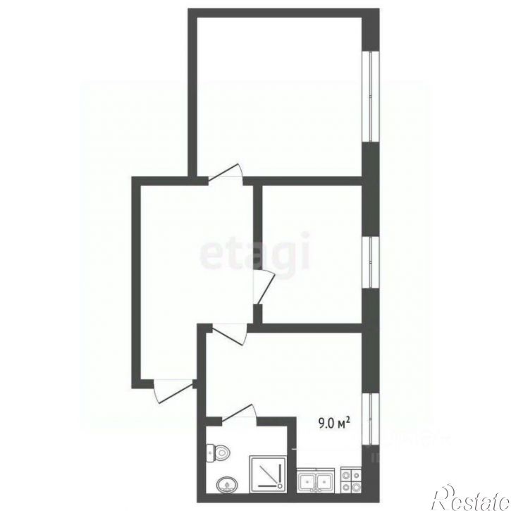 2-комн квартира Лесозаводская улица, 13,  д. 13