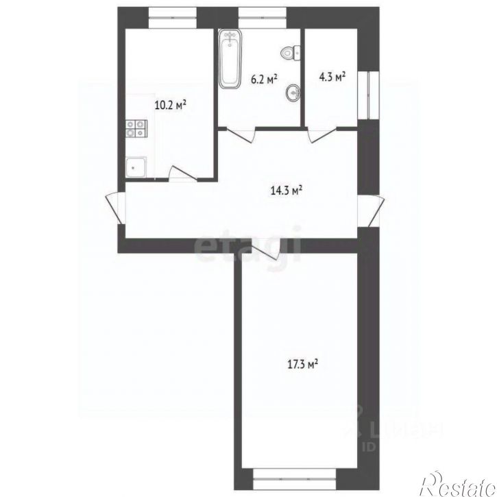 2-комн квартира улица Самойло, 12 к1,  д. 12 к1