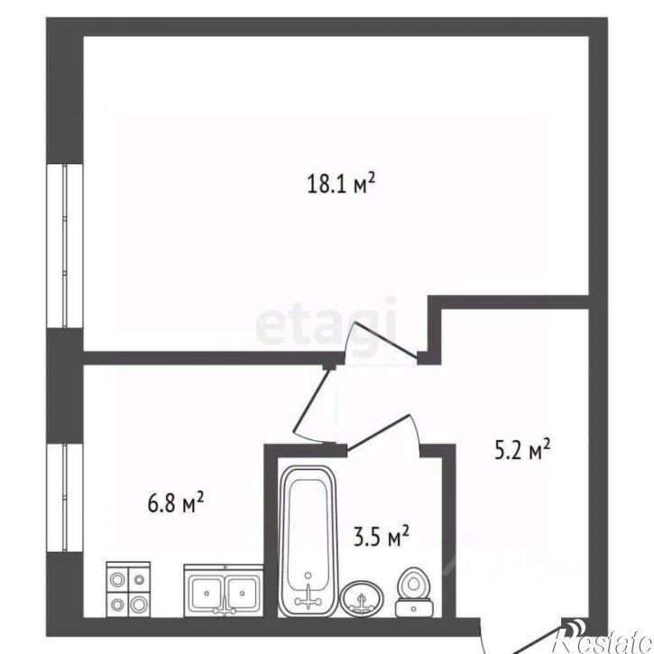 1-комн квартира проспект Дзержинского, 13,  д. 13
