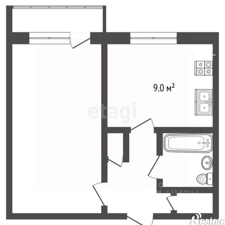 1-комн квартира Штурманская улица, 4 к1,  д. 4 к1