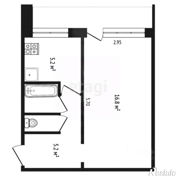 1-комн квартира улица Октябрят, 4 к1,  д. 4 к1