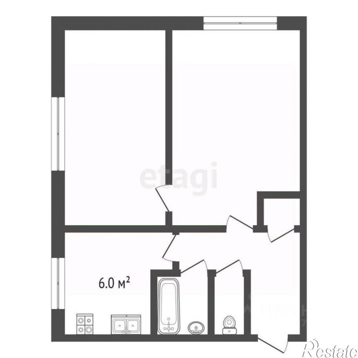 2-комн квартира