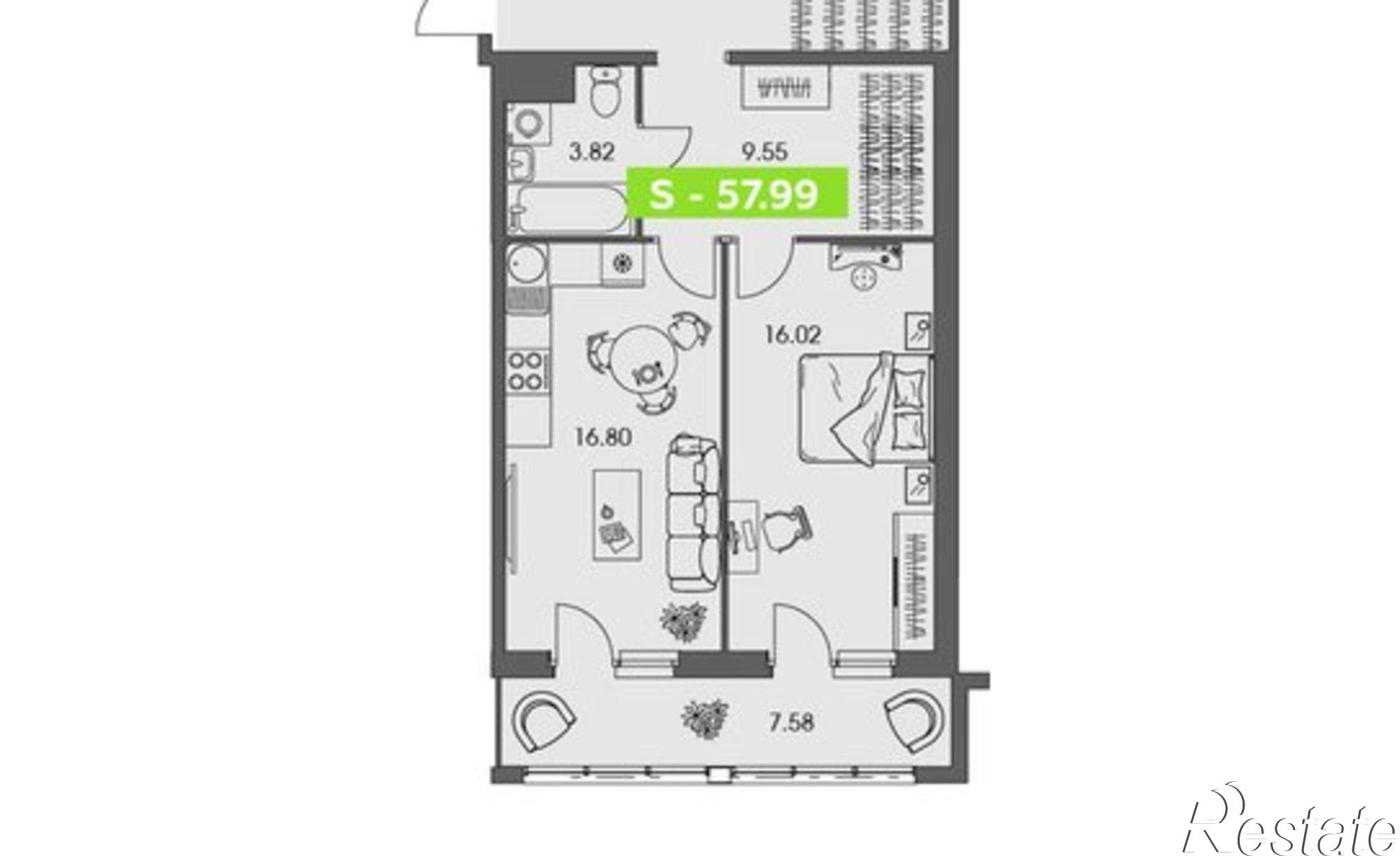 Купить квартиру за 10 237 500 рублей на улица Володарского, 36 к1