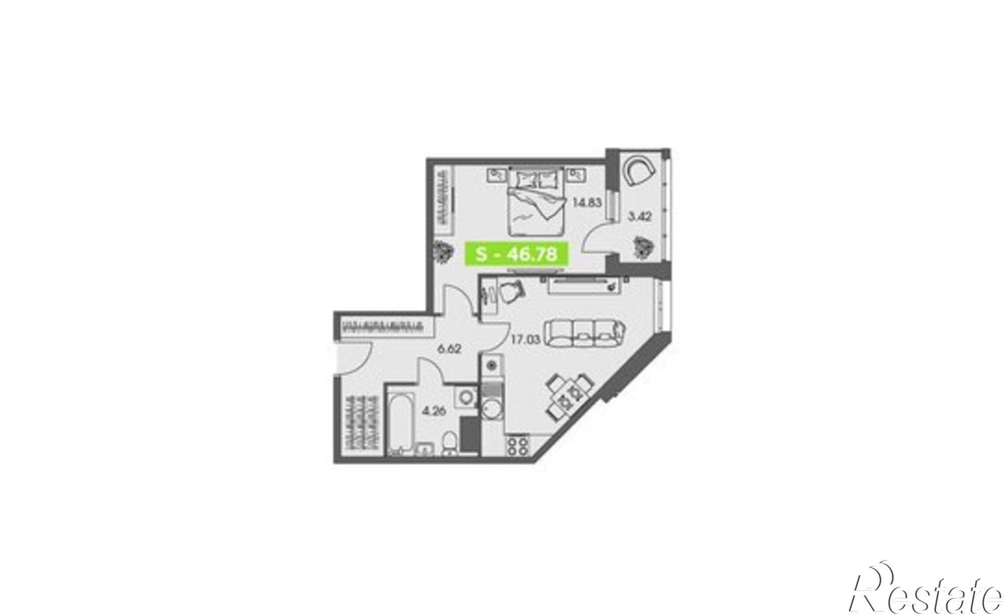 Купить квартиру за 7 893 550 рублей на улица Володарского, 36 к1