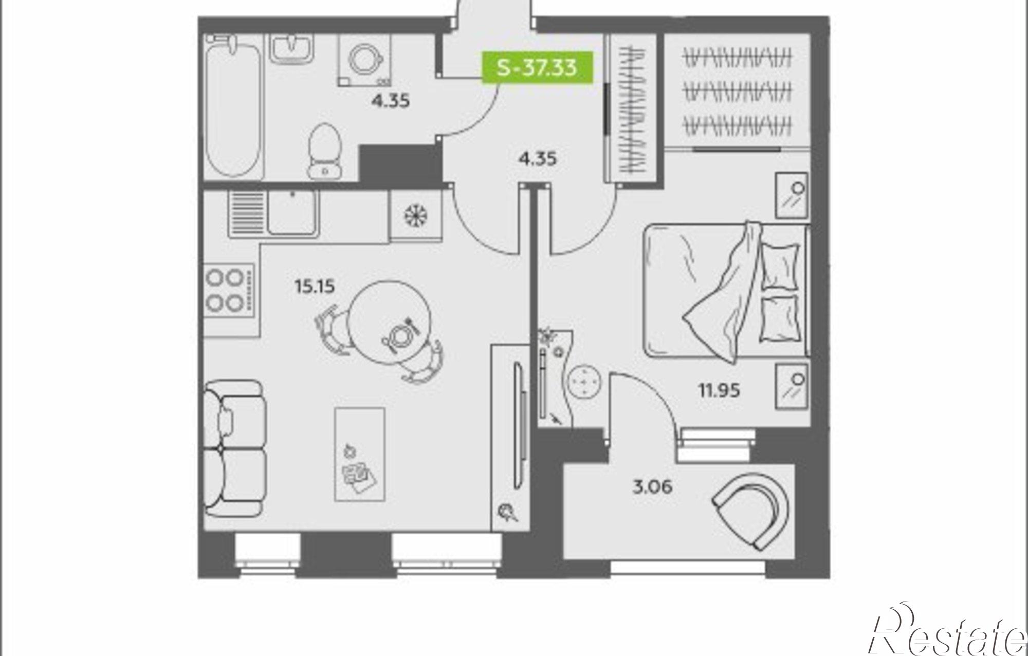 Купить квартиру за 5 737 220 рублей на Ленинградский пр-кт, 28