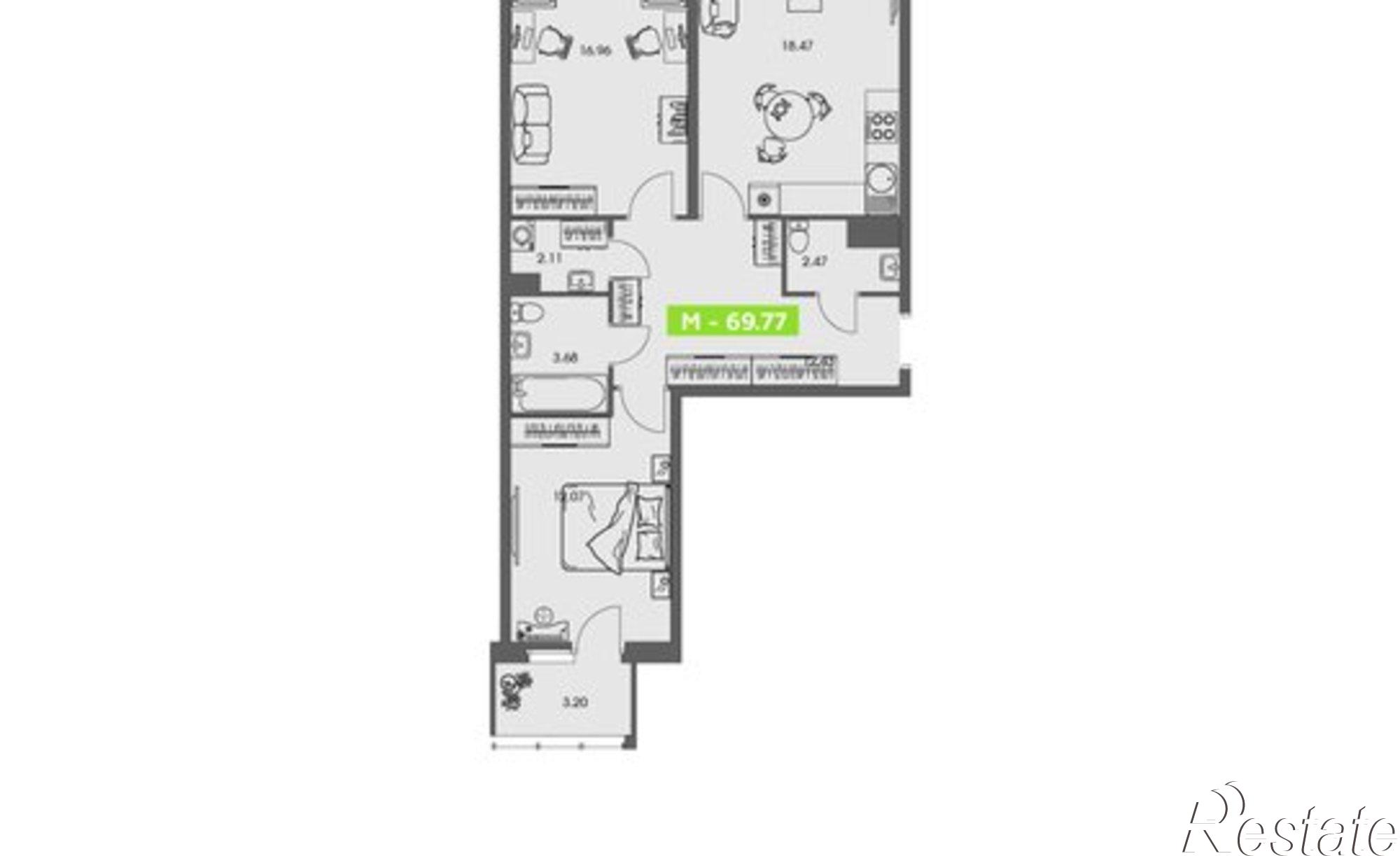 Купить квартиру за 11 465 500 рублей на ул Володарского, 36 2