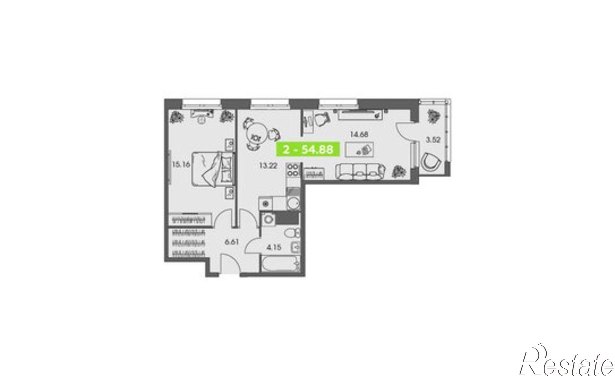 Купить квартиру за 9 217 090 рублей на улица Володарского, 36 к1