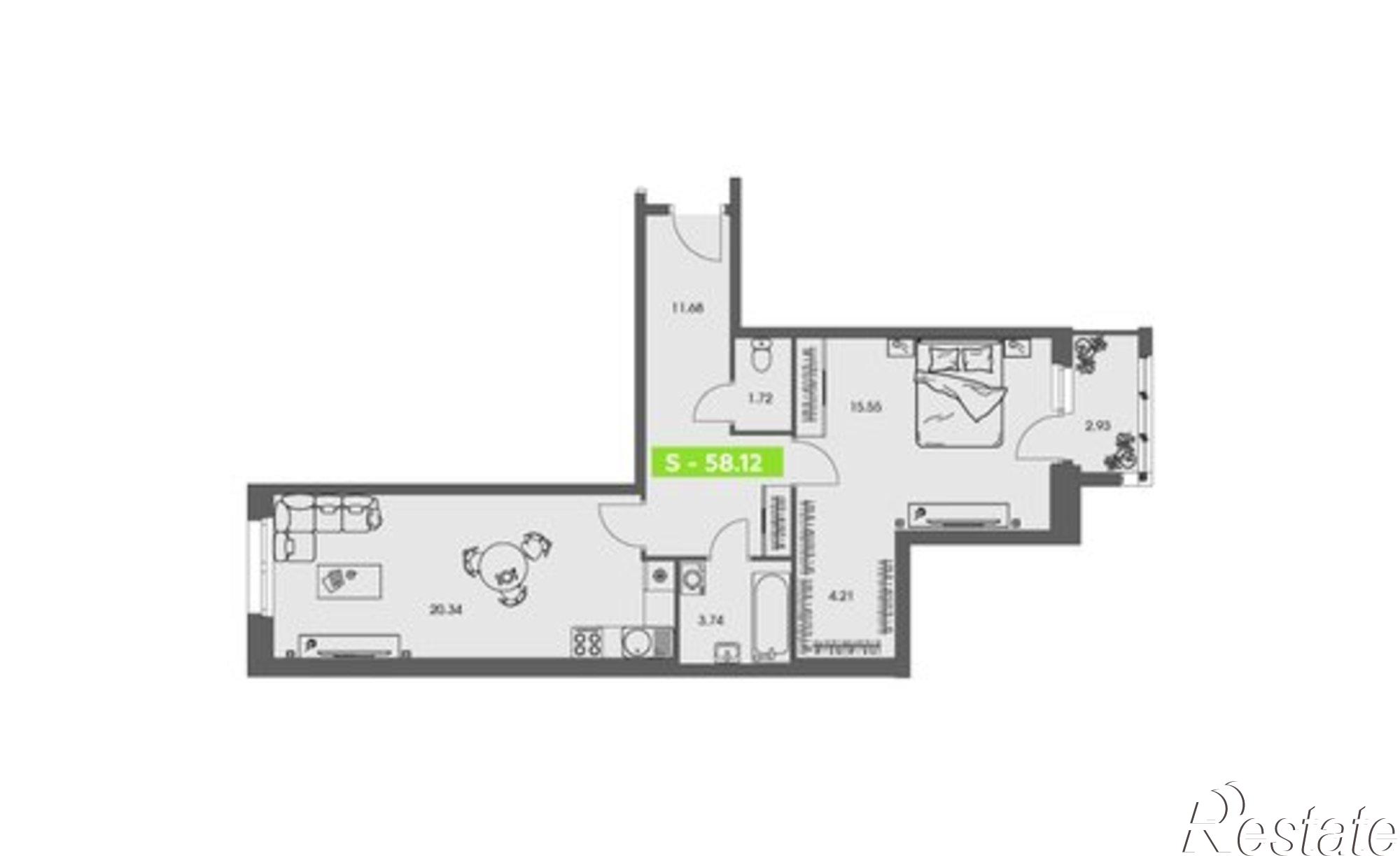 Купить квартиру за 9 165 890 рублей на улица Володарского, 36 к1