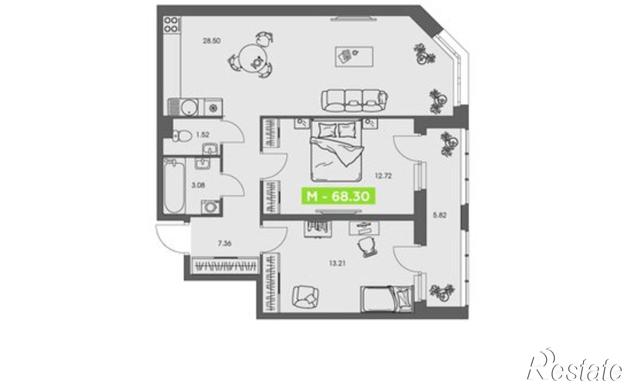 Купить квартиру за 11 130 900 рублей на улица Володарского, 36 к1