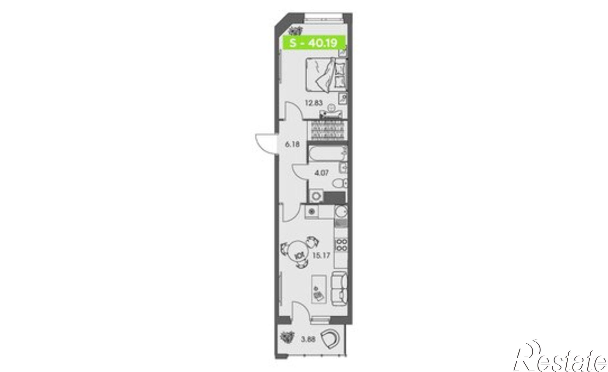 Купить квартиру за 6 682 070 рублей на ул Володарского, 36 2