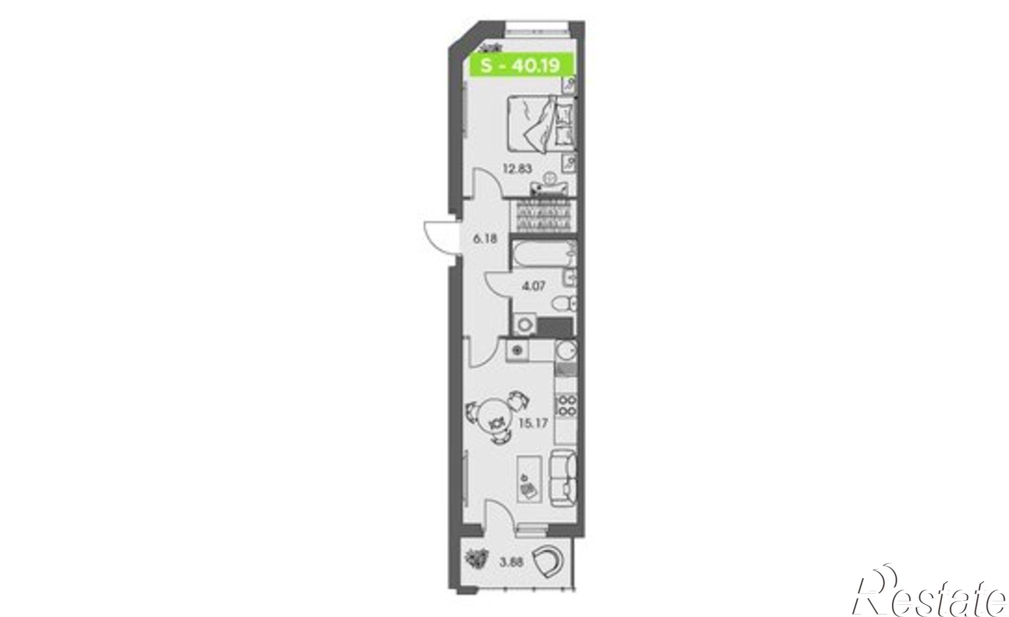 Купить квартиру за 6 952 380 рублей на ул Володарского, 36 2