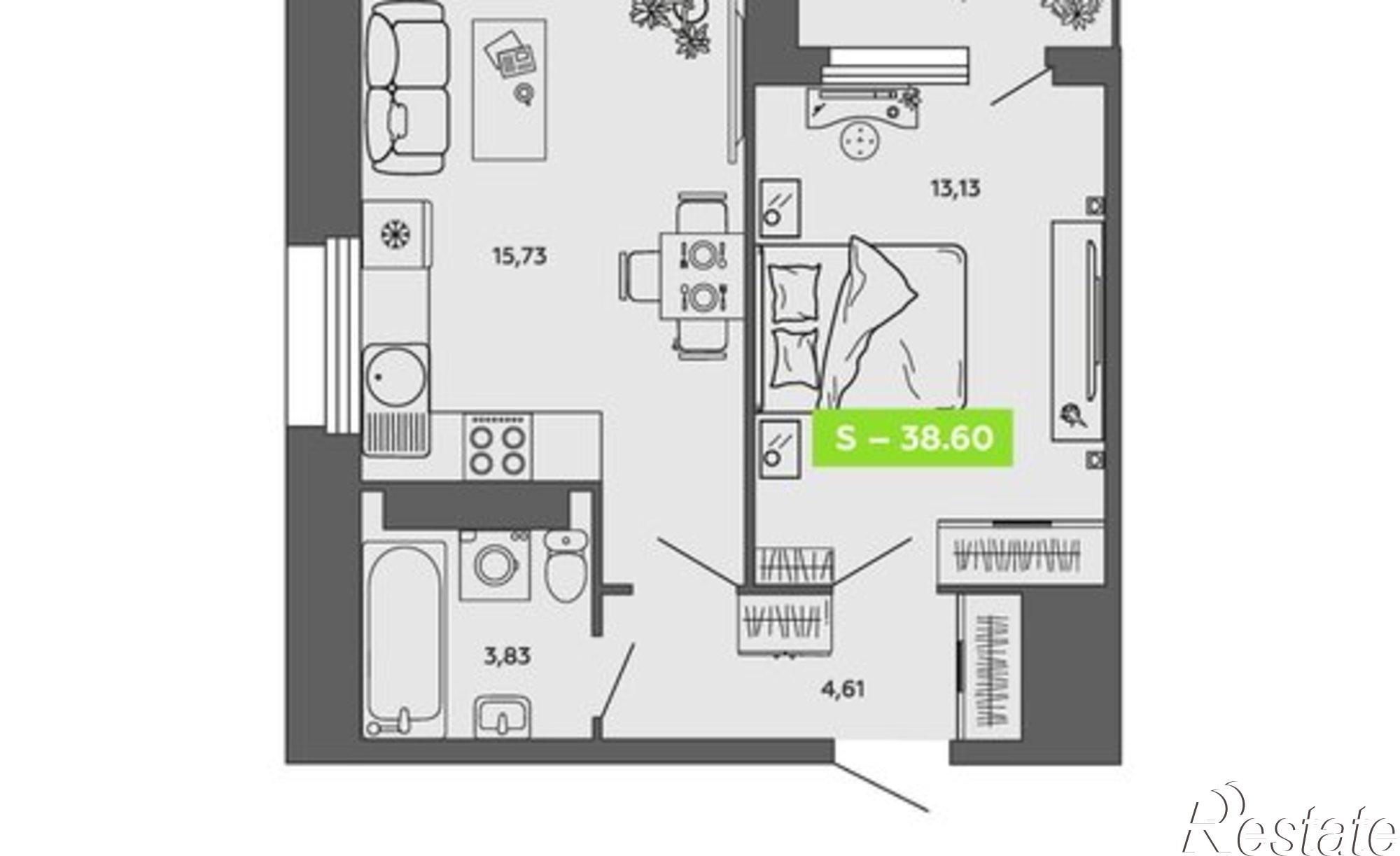 Купить квартиру за 6 770 570 рублей на ул Поморская, 68 2