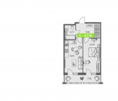 1-комн, 48 кв м, этаж 2/8 ул Володарского, 36 2