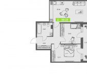 2-комн, 59 кв м, этаж 7/8 ул Володарского, 36 2