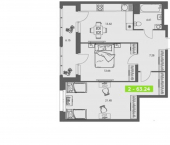 2-комн, 63 кв м, этаж 6/8 ул Володарского, 36 2