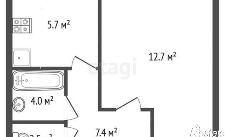1-комн квартира улица Воронина, 32 к1,  д. 32 к1
