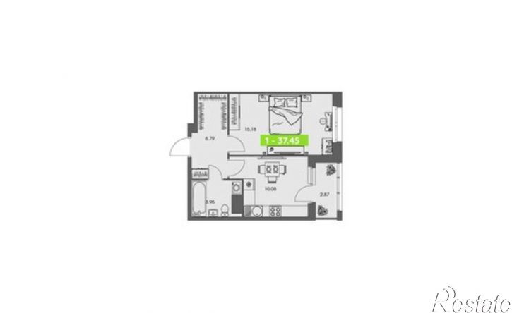 1-комн квартира в новом доме улица Володарского, 36 к1,  д. 36 к1