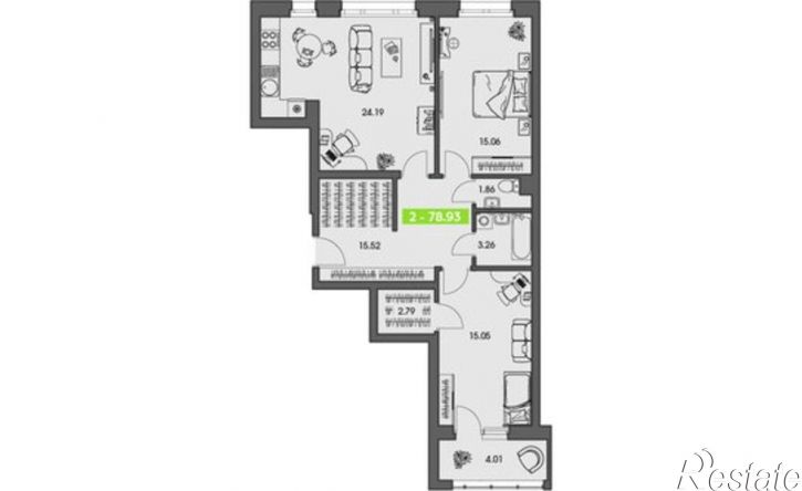 2-комн квартира в новом доме улица Володарского, 36 к1,  д. 36 к1