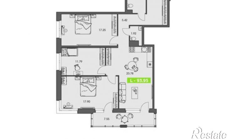 3-комн квартира в новом доме ул Володарского, 36 2,  д. 36 2,  к. 2
