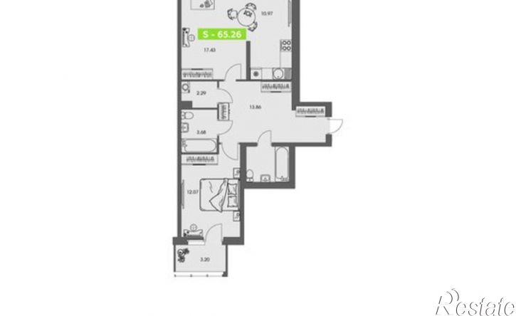 1-комн квартира в новом доме ул Володарского, 36 2,  д. 36 2,  к. 2