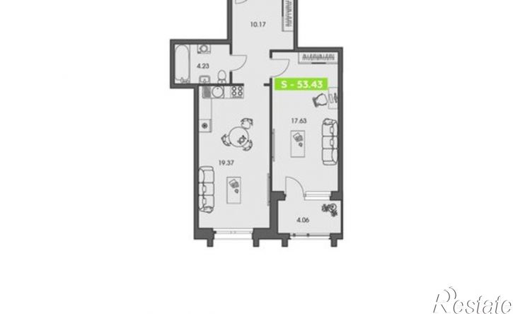 1-комн квартира в новом доме ул Володарского, 36 2,  д. 36 2,  к. 2