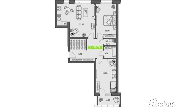 2-комн квартира в новом доме ул Володарского, 36 2,  д. 36 2,  к. 2