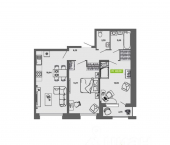 2-комн, 61 кв м, этаж 2/16 Поморская улица, 66