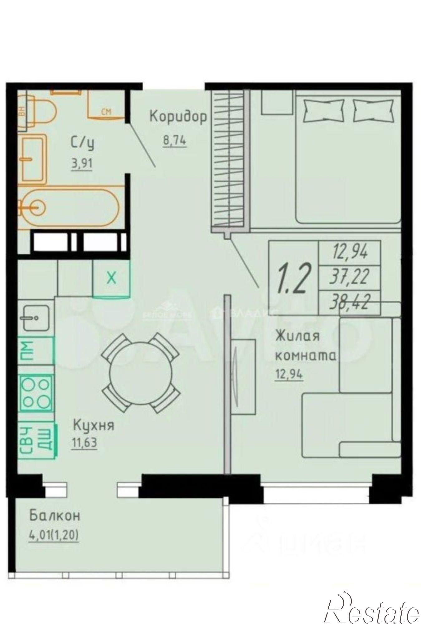 Купить квартиру за 7 800 000 рублей на проспект Ломоносова, 85