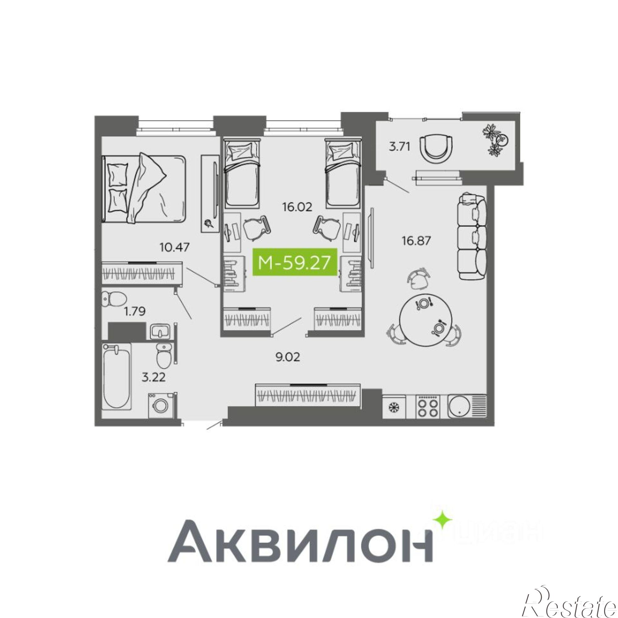 Купить квартиру за 8 969 740 рублей на улица Самойло, 1