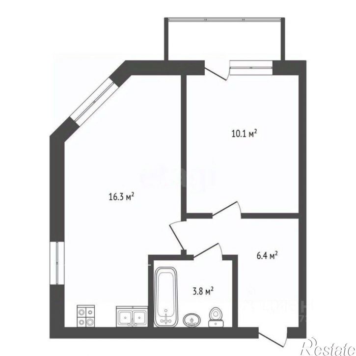 1-комн квартира улица Володарского, 65,  д. 65