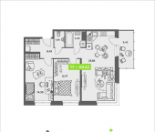 2-комн, 68 кв м, этаж 3/8 улица Валявкина, 38 к2