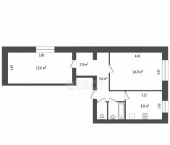2-комн, 51кв м, этаж 1/4 