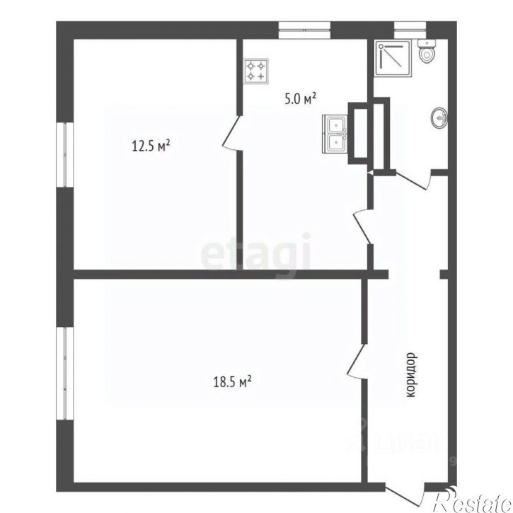 2-комн квартира улица Теснанова, 12,  д. 12