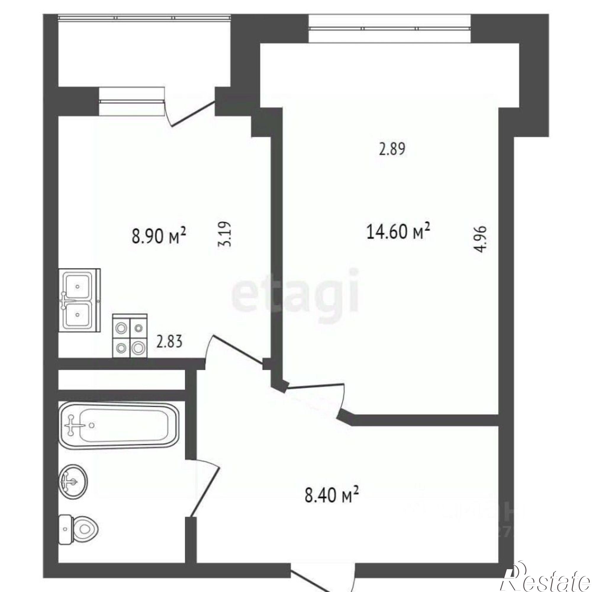 Купить квартиру за 4 800 000 рублей на Дачная улица, 51