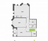 2-комн, 66 кв м, этаж 2/4 ул Поморская, 70