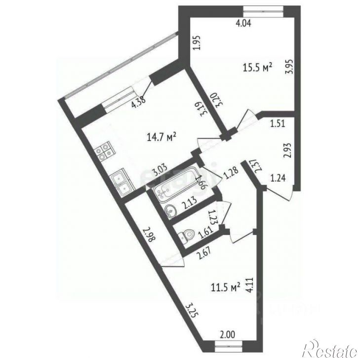 3-комн квартира ул Дежнёвцев, 14 8,  д. 14 8,  к. 8