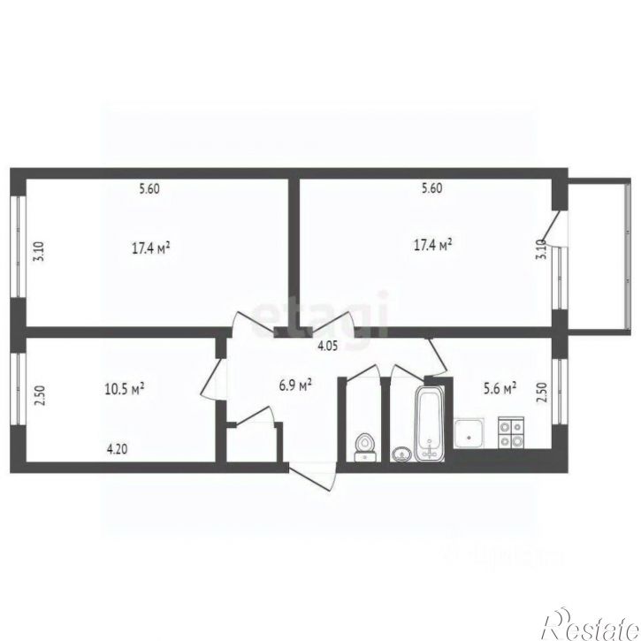 3-комн квартира