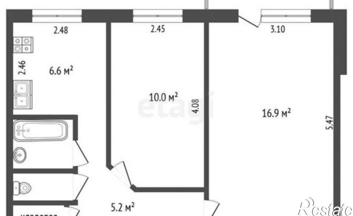 2-комн квартира улица Воронина, 19,  д. 19