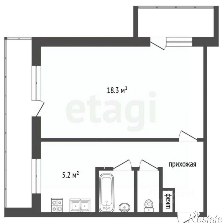 1-комн квартира Новгородский пр-кт, 164,  д. 164