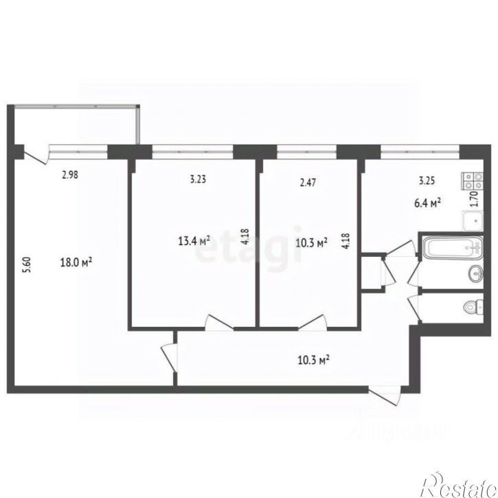 3-комн квартира пр-кт Дзержинского, 3 3,  д. 3 3,  к. 3